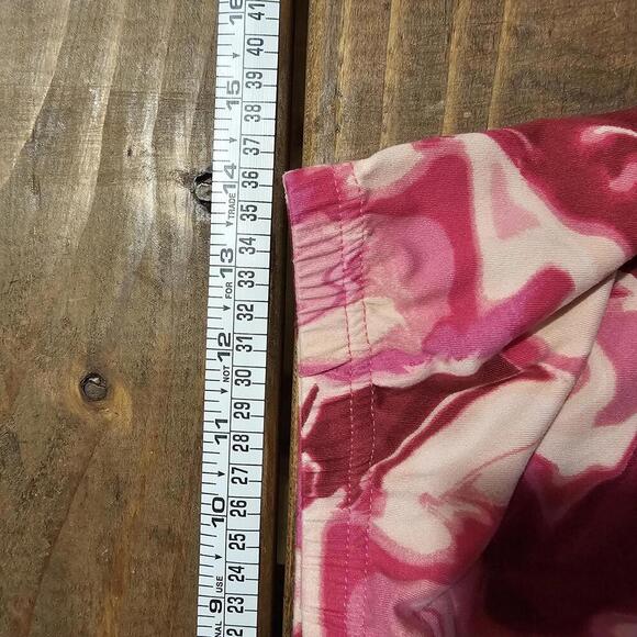 Bobbie Brooks Ladies Pink Marbled Leggings - Size L - Picture 6 of 6